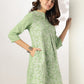 Janasya Light Cotton Embroidered A-Line Tunic | Swadesiicart