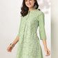 Janasya Light Cotton Embroidered A-Line Tunic | Swadesiicart