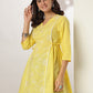 Janasya Bright Cotton Embroidered A-Line Tunic | Swadesiicart