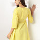 Janasya Bright Cotton Embroidered A-Line Tunic | Swadesiicart