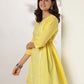 Janasya Bright Cotton Embroidered A-Line Tunic | Swadesiicart
