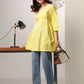 Janasya Bright Cotton Embroidered A-Line Tunic | Swadesiicart