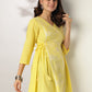 Janasya Bright Cotton Embroidered A-Line Tunic | Swadesiicart