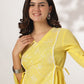 Janasya Bright Cotton Embroidered A-Line Tunic | Swadesiicart