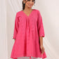 Janasya Bright Cotton Schiffli A-Line Tunic | Swadesiicart