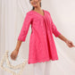 Janasya Bright Cotton Schiffli A-Line Tunic | Swadesiicart