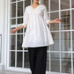 Janasya Light Cotton Schiffli A-Line Tunic | Swadesiicart