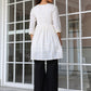 Janasya Light Cotton Schiffli A-Line Tunic | Swadesiicart