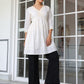 Janasya Light Cotton Schiffli A-Line Tunic | Swadesiicart