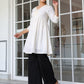 Janasya Light Cotton Schiffli A-Line Tunic | Swadesiicart