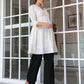 Janasya Light Cotton Schiffli A-Line Tunic | Swadesiicart