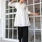 Janasya Light Cotton Schiffli A-Line Tunic | Swadesiicart
