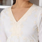 Janasya Light Cotton Schiffli A-Line Tunic | Swadesiicart