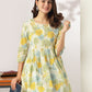 Janasya Light Cotton Floral A-Line Tunic | Swadesiicart