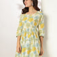 Janasya Light Cotton Floral A-Line Tunic | Swadesiicart