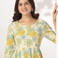 Janasya Light Cotton Floral A-Line Tunic | Swadesiicart