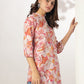 Janasya Light Cotton Floral Straight Tunic | Swadesiicart