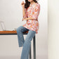 Janasya Light Cotton Floral Straight Tunic | Swadesiicart