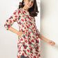 Janasya Light Cotton Floral A-Line Tunic | Swadesiicart