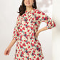 Janasya Light Cotton Floral A-Line Tunic | Swadesiicart