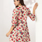 Janasya Light Cotton Floral A-Line Tunic | Swadesiicart