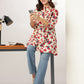 Janasya Light Cotton Floral A-Line Tunic | Swadesiicart