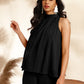 Janasya Black Dobby Chiffon Self Design Co-Ords - Swadesiicart