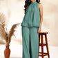Janasya Sage Dobby Chiffon Self Design Co-Ords - Swadesiicart