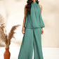 Janasya Sage Dobby Chiffon Self Design Co-Ords - Swadesiicart