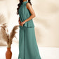 Janasya Sage Dobby Chiffon Self Design Co-Ords - Swadesiicart