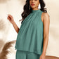 Janasya Sage Dobby Chiffon Self Design Co-Ords - Swadesiicart