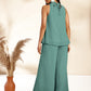 Janasya Sage Dobby Chiffon Self Design Co-Ords - Swadesiicart