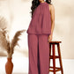 Janasya Coral Dobby Chiffon Self Design Co-Ords - Swadesiicart