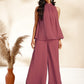Janasya Coral Dobby Chiffon Self Design Co-Ords - Swadesiicart