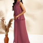 Janasya Coral Dobby Chiffon Self Design Co-Ords - Swadesiicart