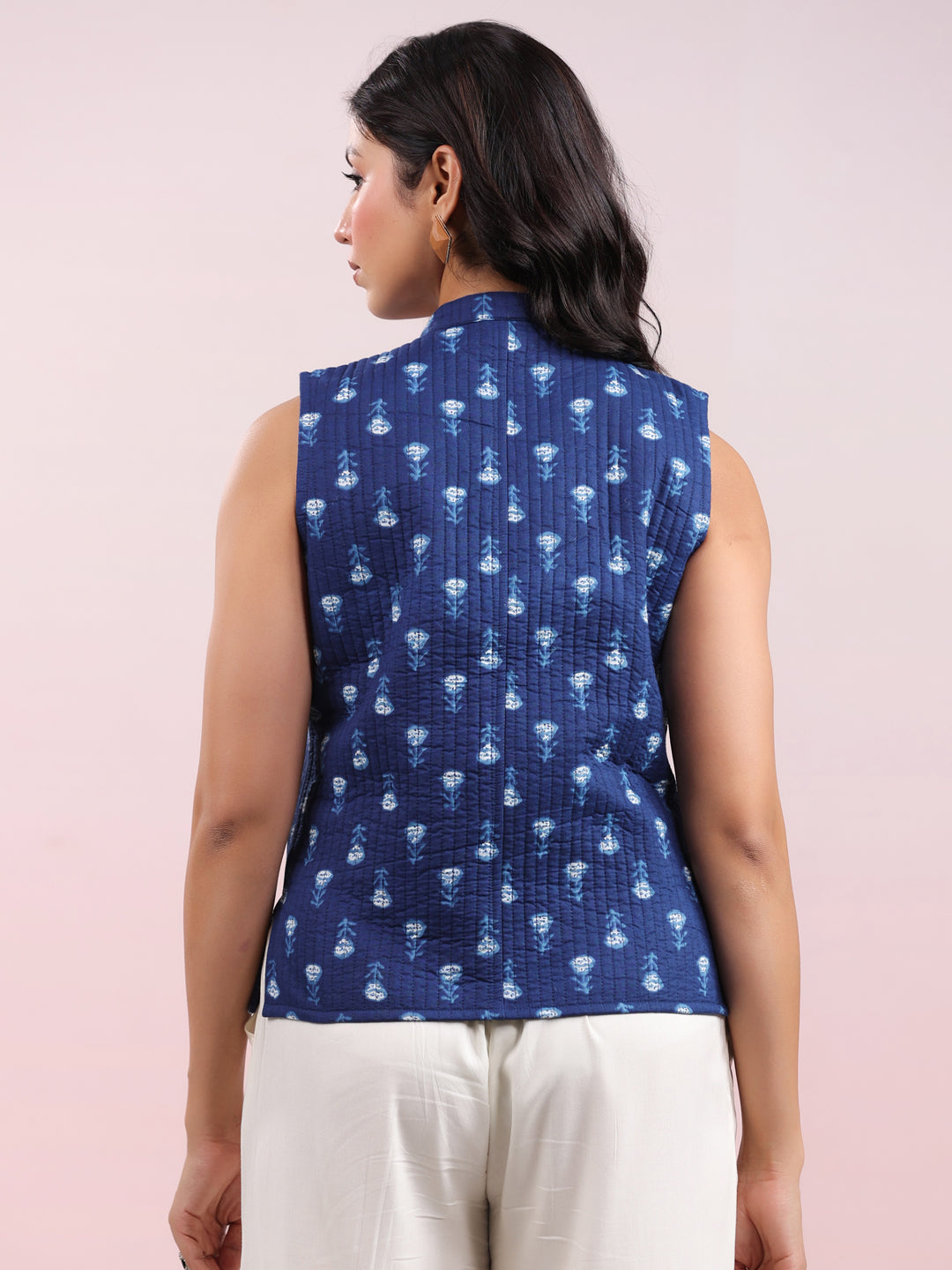 Janasya Straight Cambric Dark Green Jacket | Swadesiicart