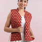 Janasya Straight Cambric Maroon Jacket | Swadesiicart
