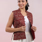 Janasya Straight Cambric Beige Jacket | Swadesiicart