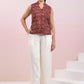 Janasya Straight Cambric Beige Jacket | Swadesiicart