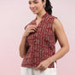 Janasya Straight Cambric Beige Jacket | Swadesiicart