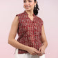 Janasya Straight Cambric Beige Jacket | Swadesiicart