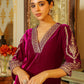 Janasya Pink Velvet Embroidered Kurta & Bottom | Swadesiicart