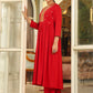 Janasya Maroon Rayon Embroidered Kurta & Bottom | Swadesiicart