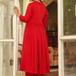 Janasya Maroon Rayon Embroidered Kurta & Bottom | Swadesiicart