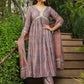Janasya Grey Chiffon Ethnic Motifs Set | Swadesiicart