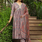 Janasya Grey Chiffon Ethnic Motifs Set | Swadesiicart