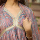 Janasya Grey Chiffon Ethnic Motifs Set | Swadesiicart