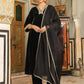 Janasya Black Velvet Embroidered Kurta,Bottom & Dupatta | Swadesiicart