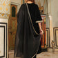 Janasya Black Velvet Embroidered Kurta,Bottom & Dupatta | Swadesiicart