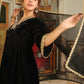 Janasya Black Velvet Embroidered Kurta,Bottom & Dupatta | Swadesiicart
